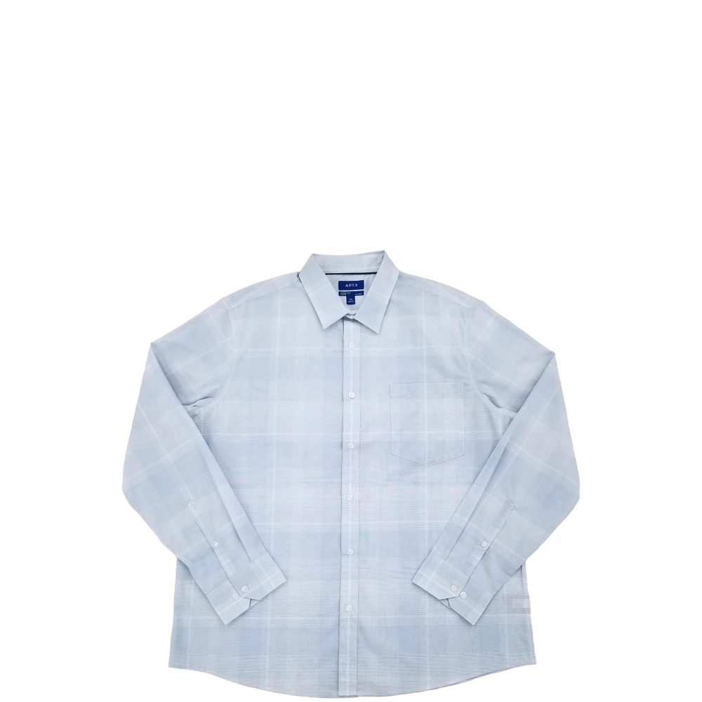 Apt. 9 Men's Sky Blue Checkered Button-Down Shirt